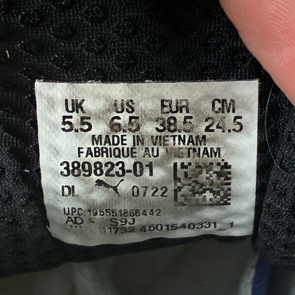 Puma RS-X Final Round Lace Up White Black Running Shoes 389823-01 Youth Size 6.5 - Picture 10 of 11